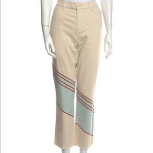 Tory Burch Bowen Frayed Hem Natural Eclipse Denim Boot Jean Brand New with Tags